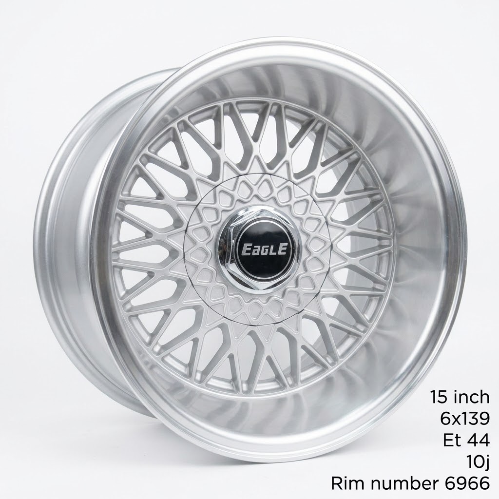 Eagle  15" Deep Dish Silver Mesh Alloy Wheel – Eagle  (Model 6966)