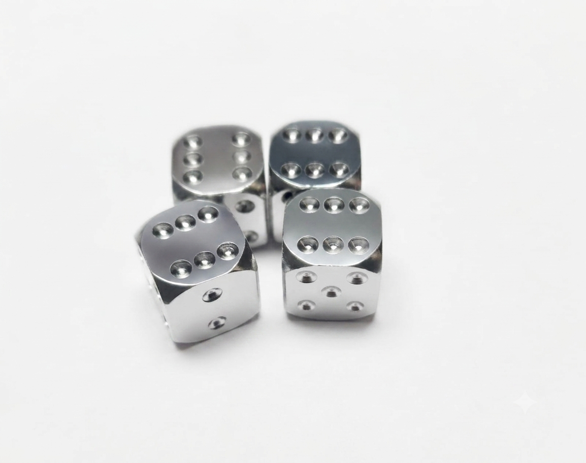 Valve Caps Metallic Dice Valve Cap